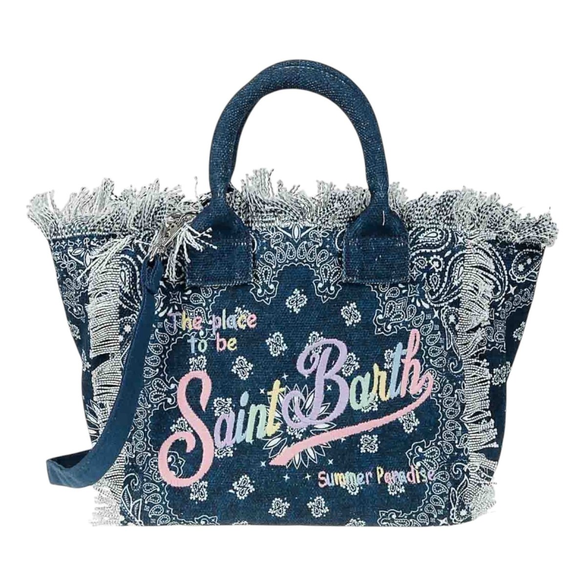SAINT BARTH BANDANA DENIM COLETTE BAG - MC2 SAINT BARTH KIDS