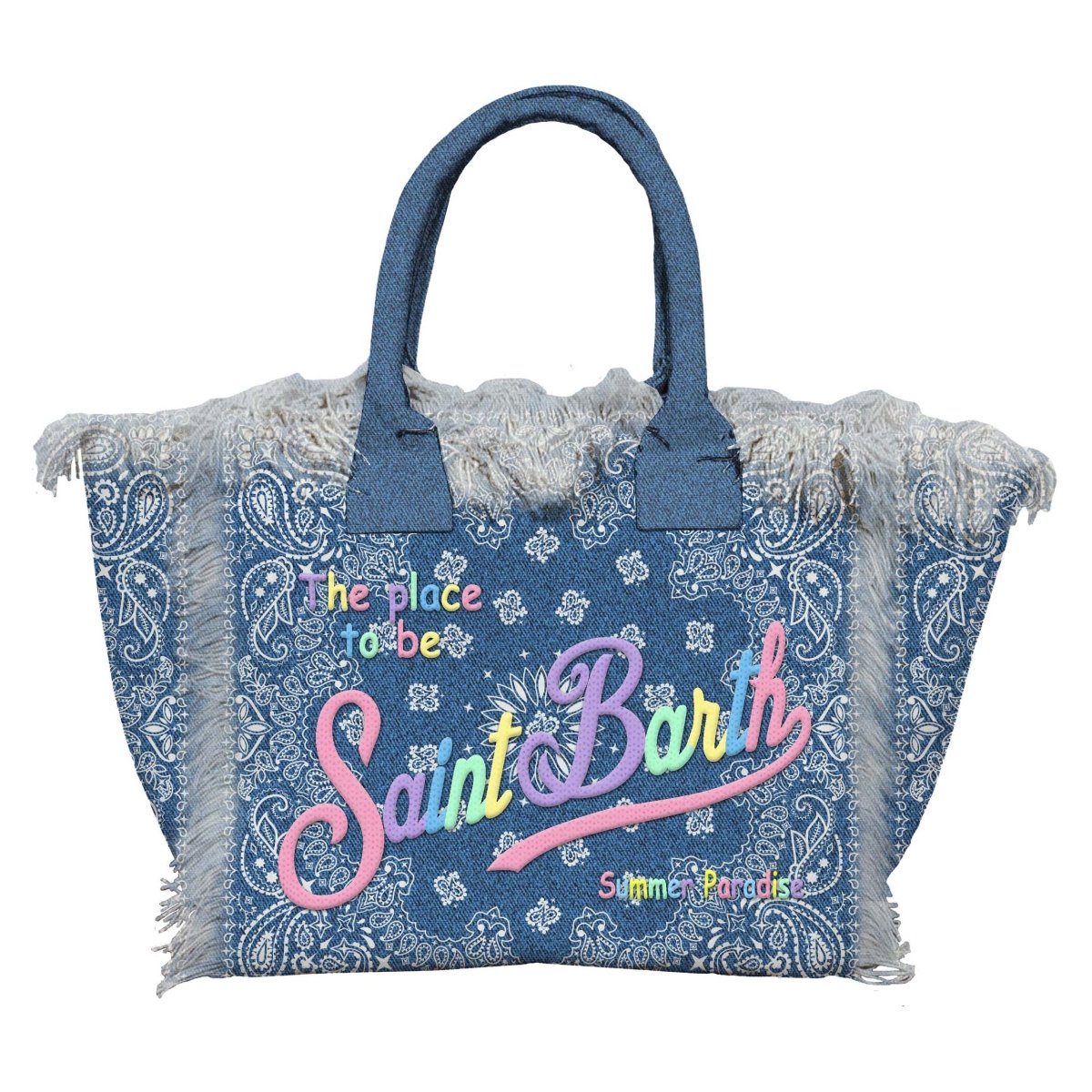 SAINT BARTH BANDANA DENIM COLETTE BAG (PREORDER) - MC2 SAINT BARTH KIDS