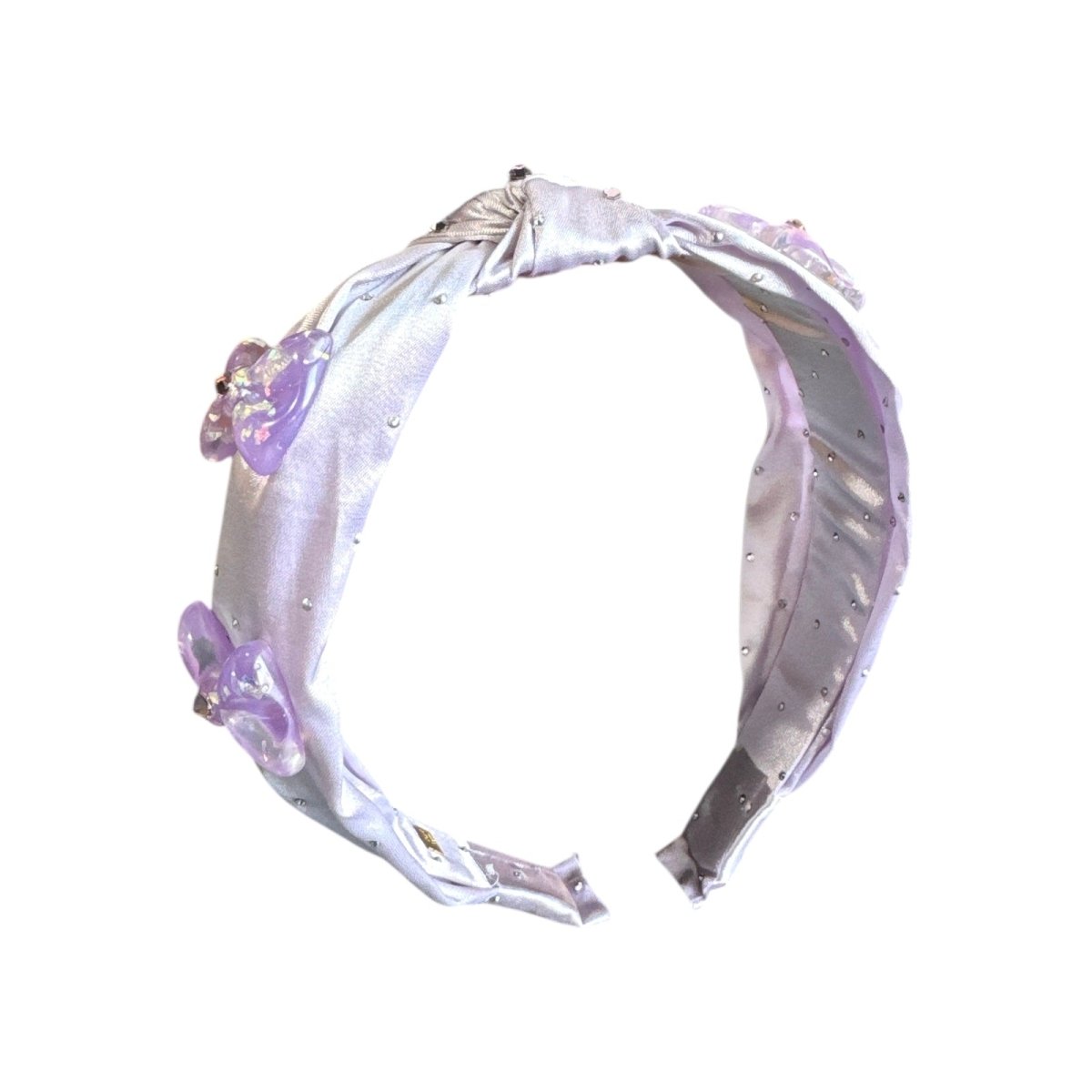 SATIN CRYSTAL BOW HEADBAND