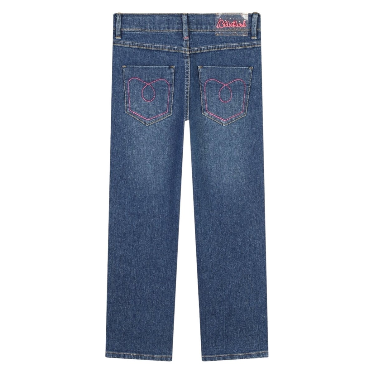 SEQUIN HEART DENIM PANTS - PANTS