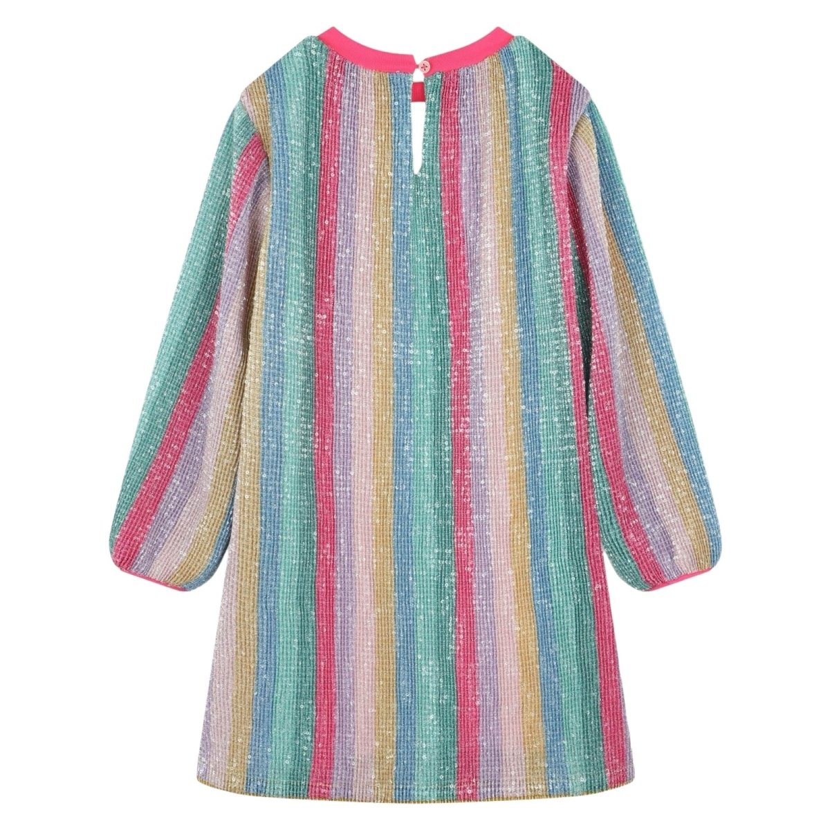 SEQUIN RAINBOW PLEATED DRESS - DRESSES