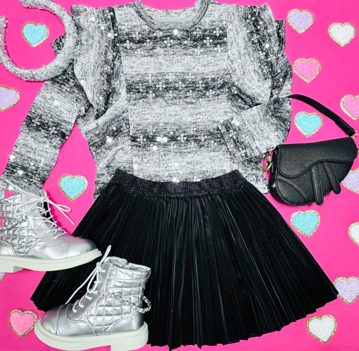SEQUIN RUFFLE SWEATER - SWEATERS