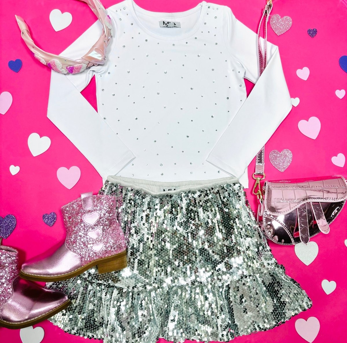 SEQUIN SKIRT - SKIRTS