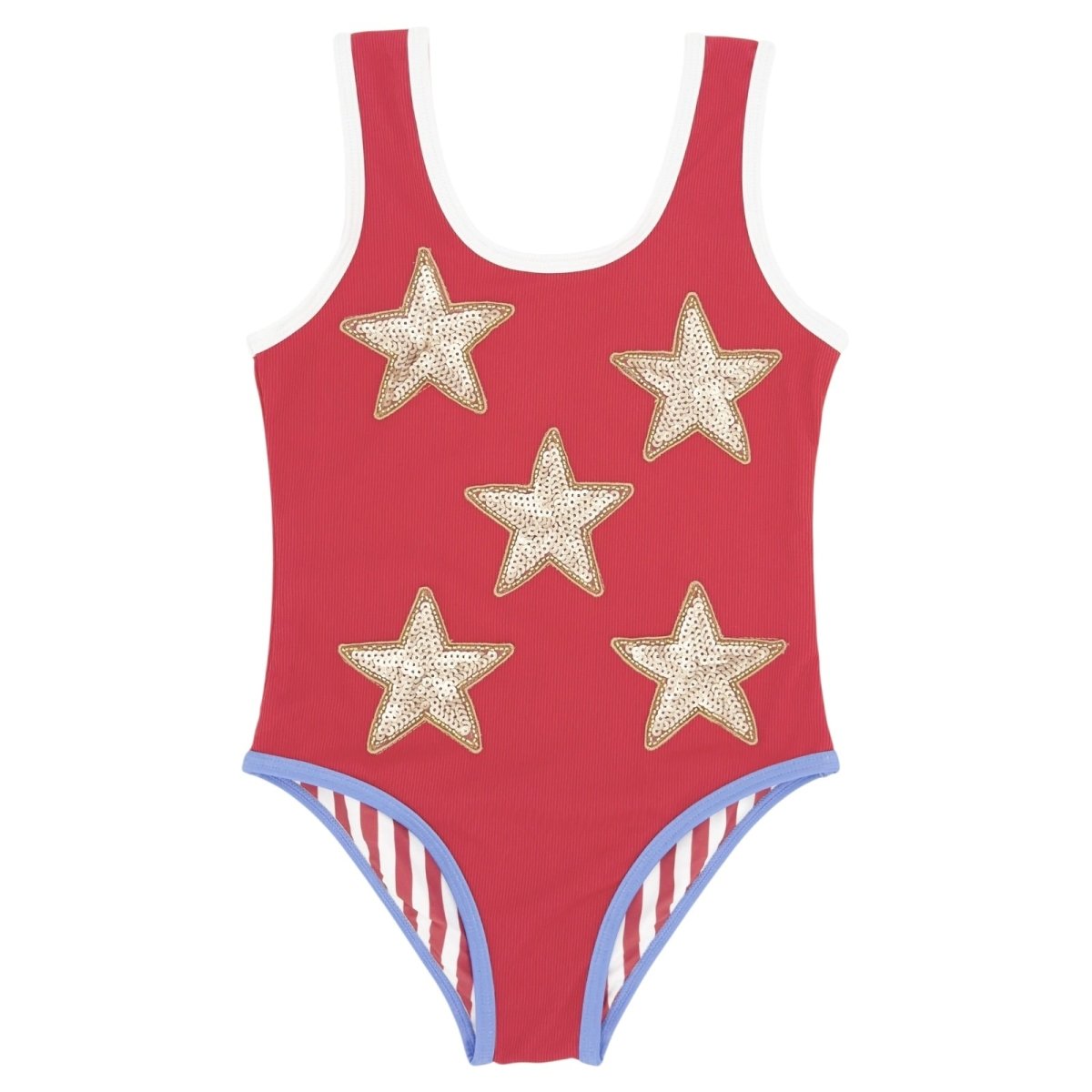 SEQUIN STARS ONE PIECE SWIMSUIT - FEATHER 4 ARROW