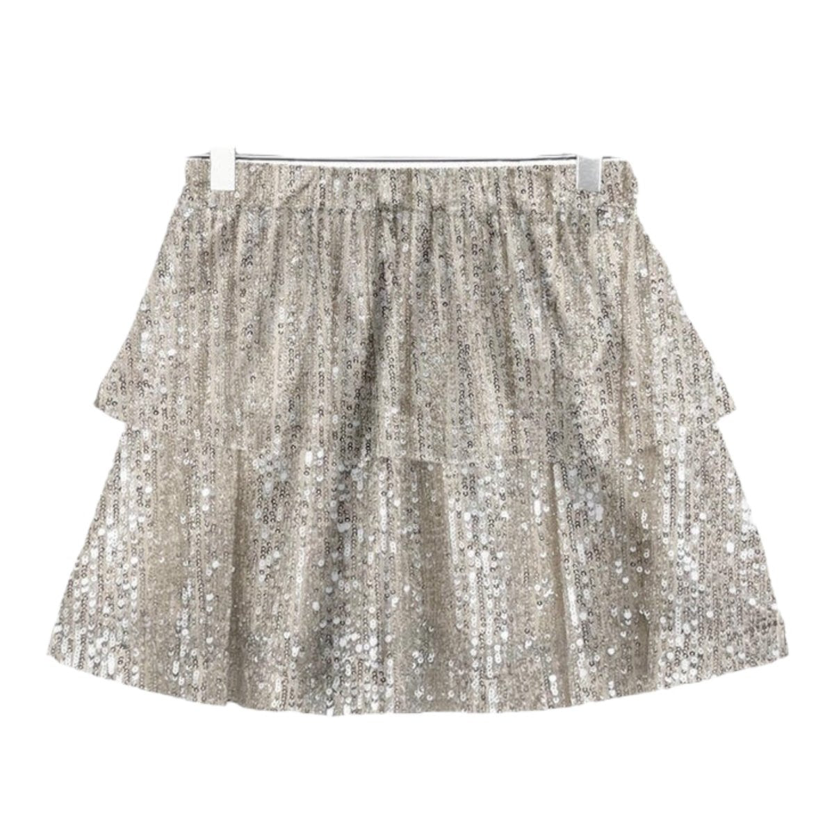 SEQUIN TIERED SKIRT - SKIRTS