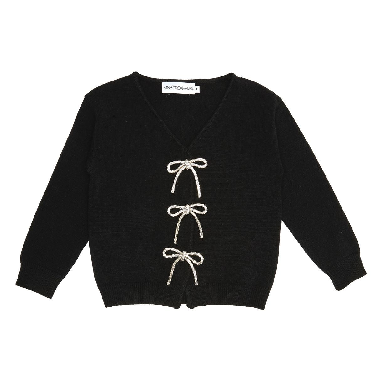 SHAYLEE CRYSTAL BOW CARDIGAN - MINI DREAMERS