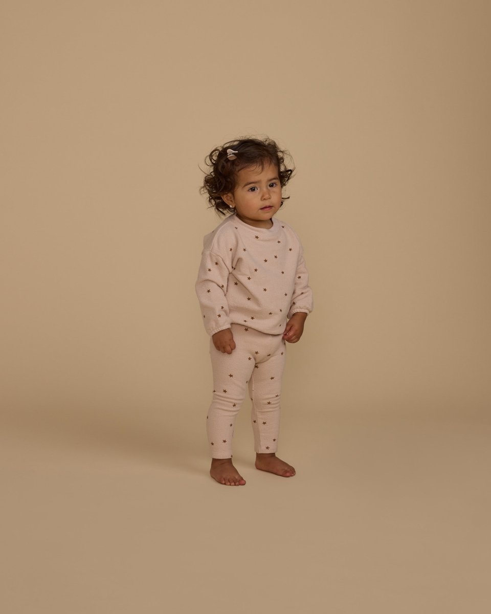 SHELL STARS SPONGEY KNIT SWEATSHIRT AND LEGGINGS SET - SET