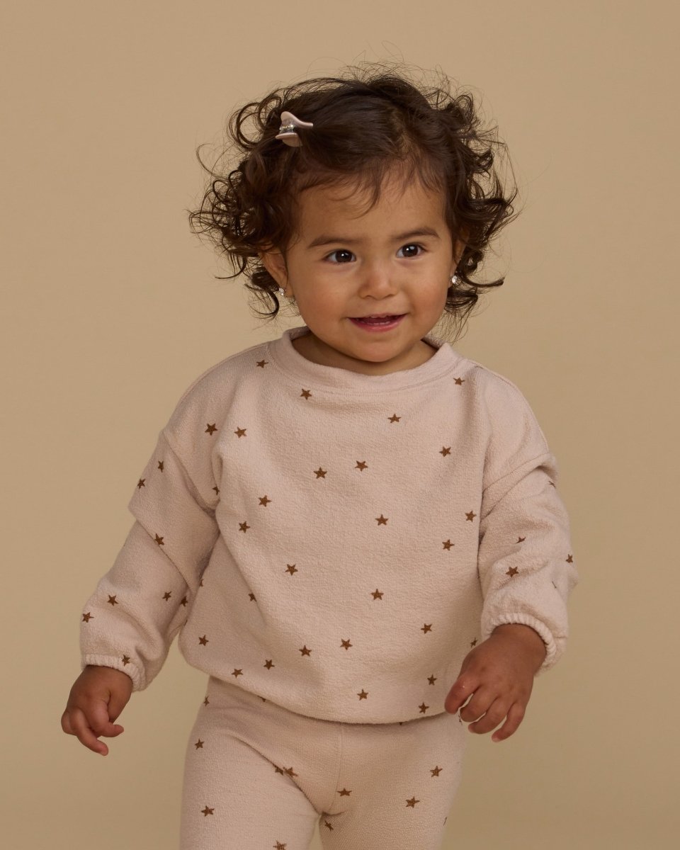 SHELL STARS SPONGEY KNIT SWEATSHIRT AND LEGGINGS SET - SET