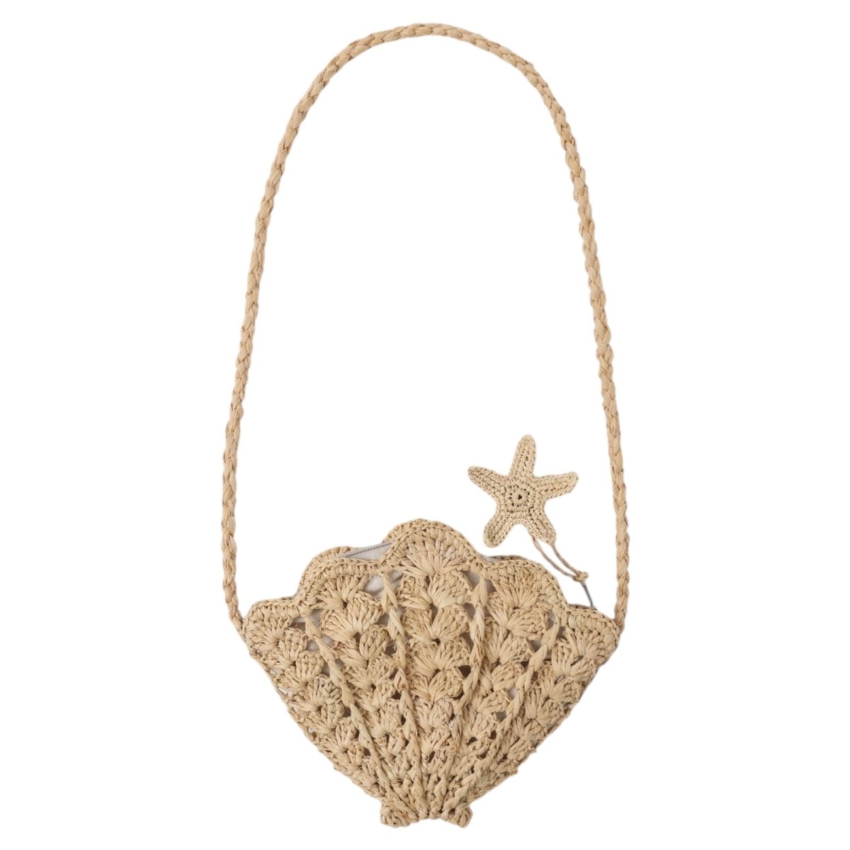 SHELL STRAW PURSE - PURSES