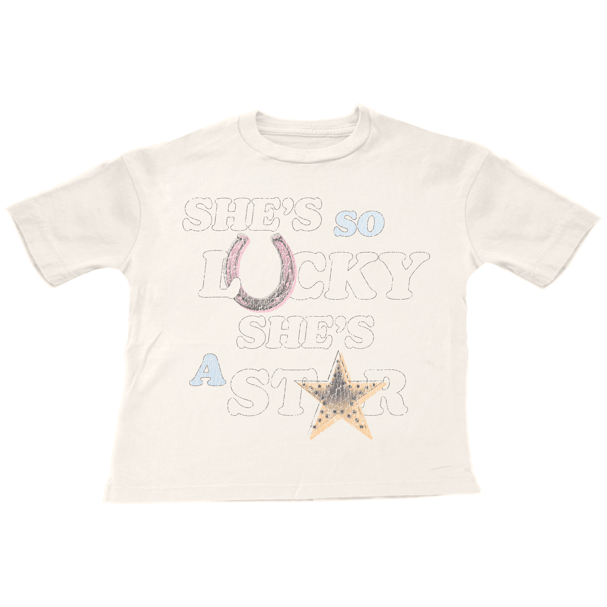 SHE'S SO LUCKY SHE'S A STAR TSHIRT (PREORDER) - TINY WHALES