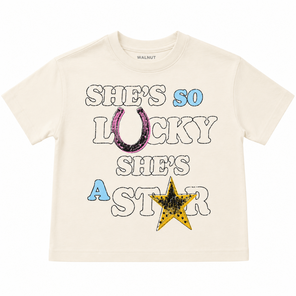SHE'S SO LUCKY SHE'S A STAR TSHIRT - TINY WHALES