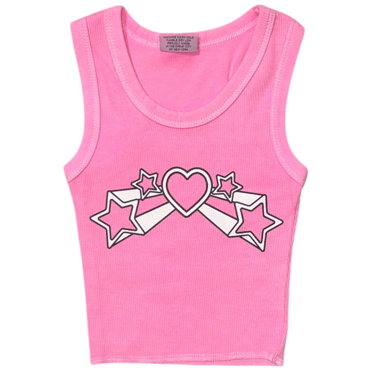 SHOOTING STAR RIBBED TANK TOP - TANK TOPS