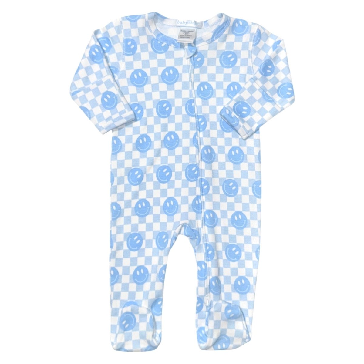 SMILE CHECKERED FOOTIE - BABY STEPS