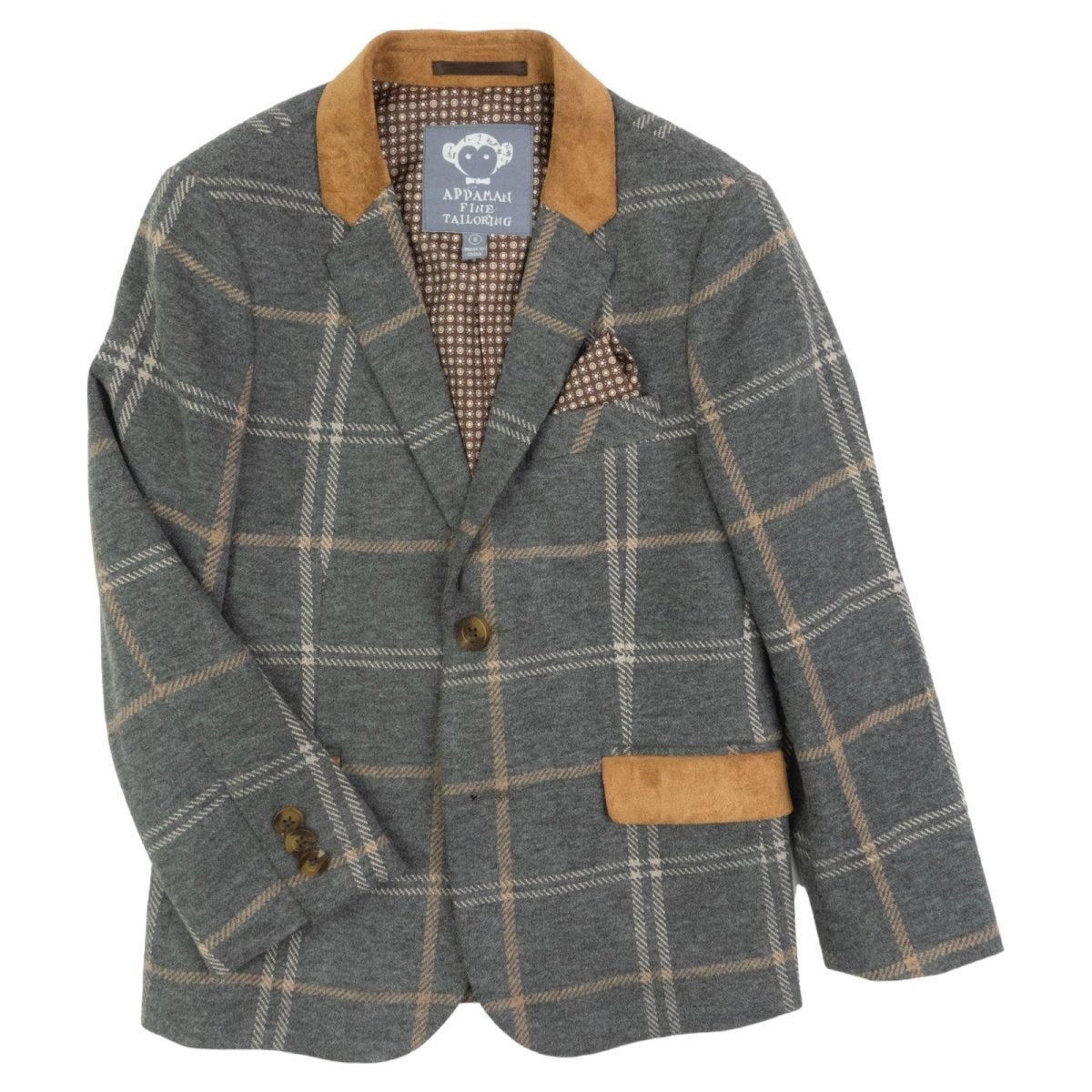 SMOKY WINDOWPANE CLUB JACKET - JACKETS