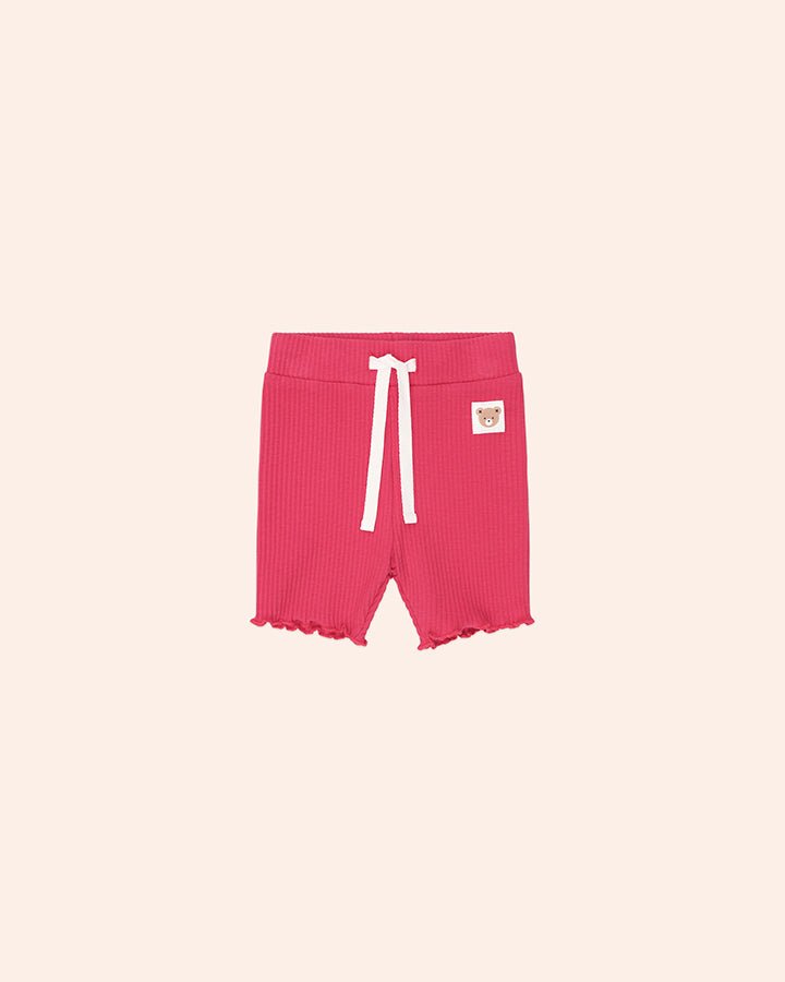 SOLID RIB BIKE SHORTS (PREORDER) - HUXBABY