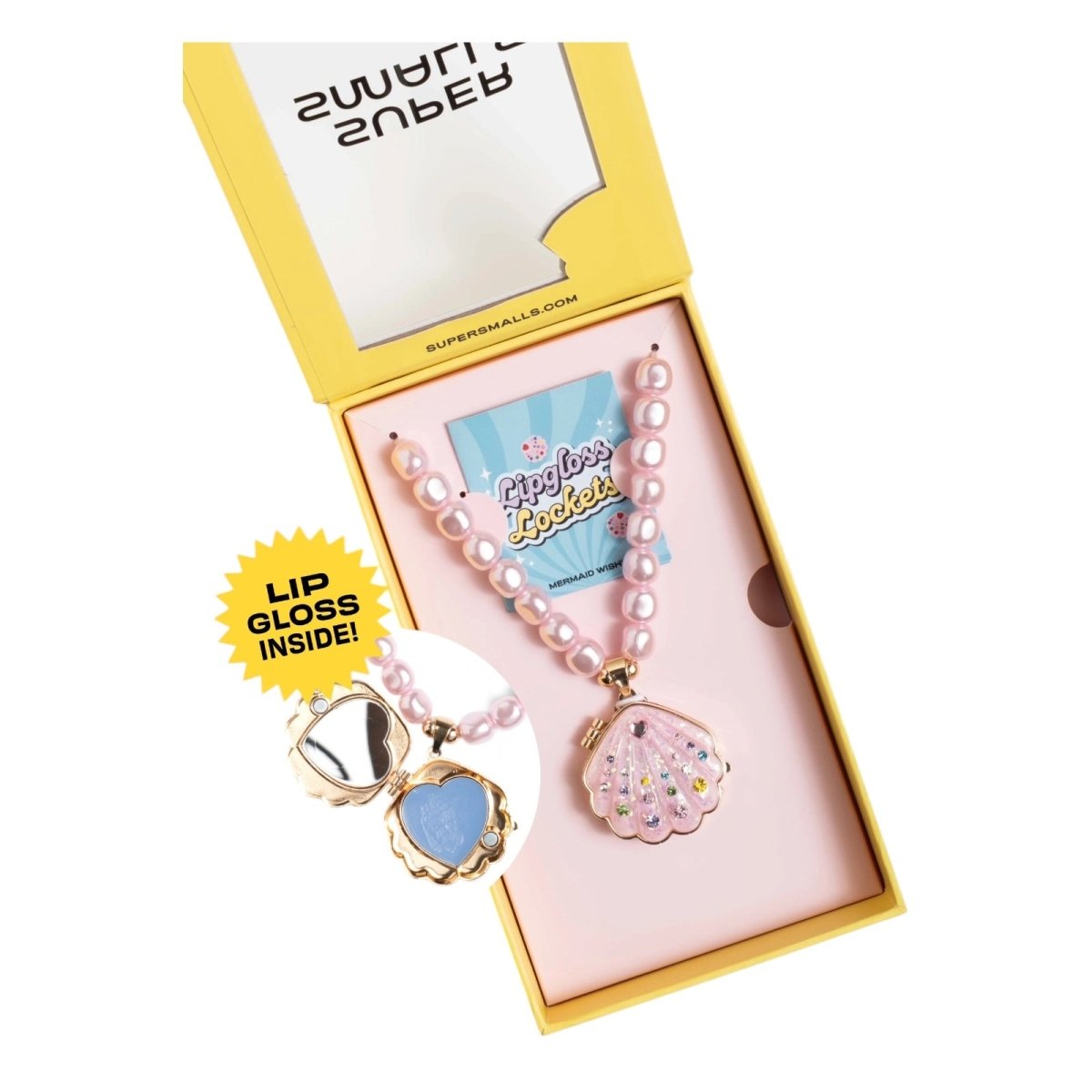 SPARKLE SHELL LIPGLOSS LOCKET - SUPER SMALLS