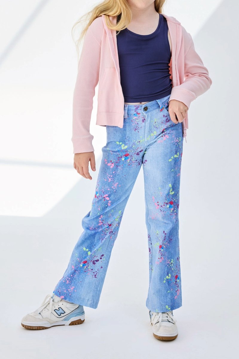 SPLATTER DENIM PANTS - PANTS