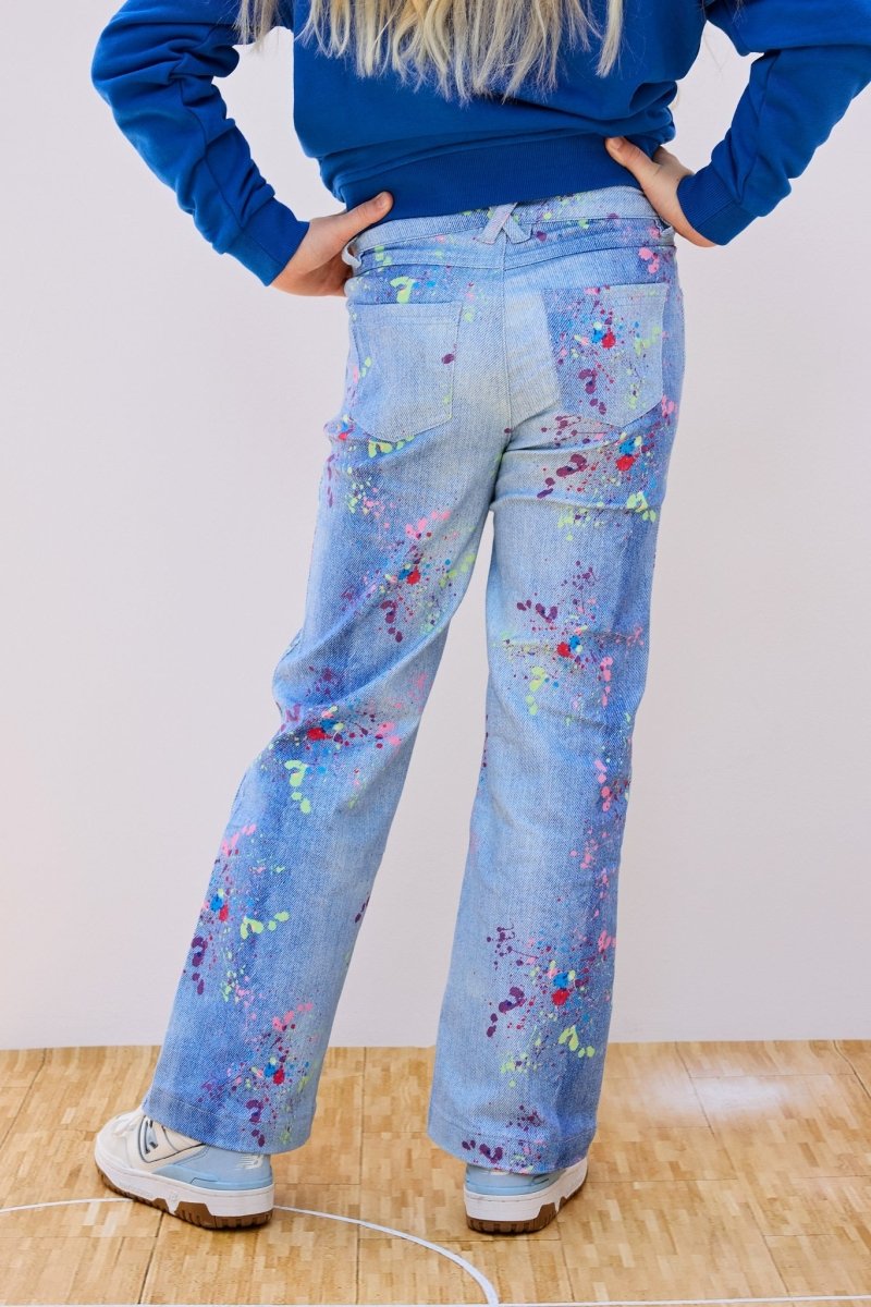 SPLATTER DENIM PANTS - PANTS