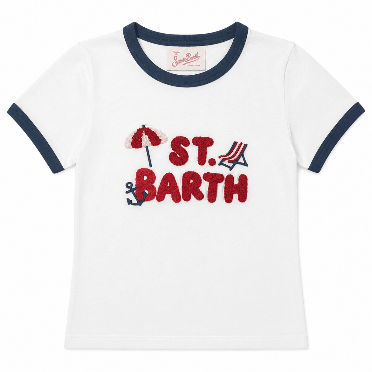 ST BARTH FRINGE TSHIRT - MC2 SAINT BARTH KIDS