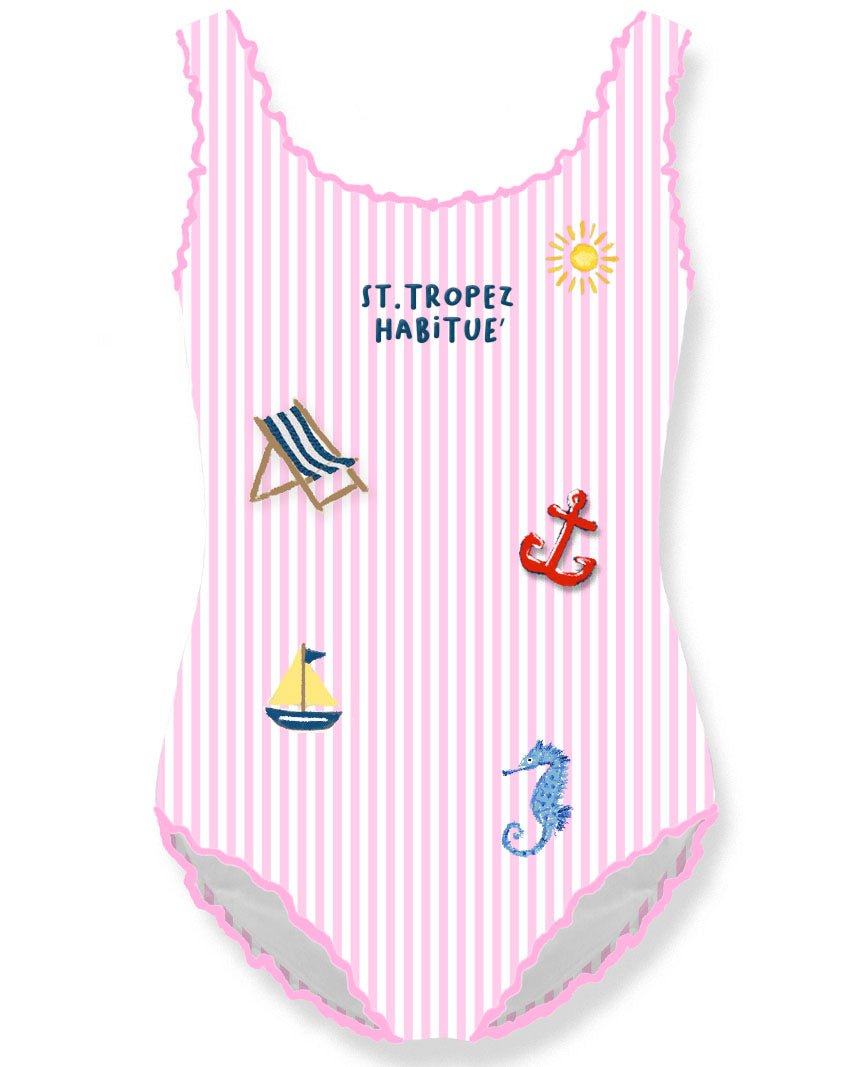 ST TROPEZ STRIPE ONE PIECE SWIMSUIT (PREORDER) - ONE PIECE SWIMSUIT
