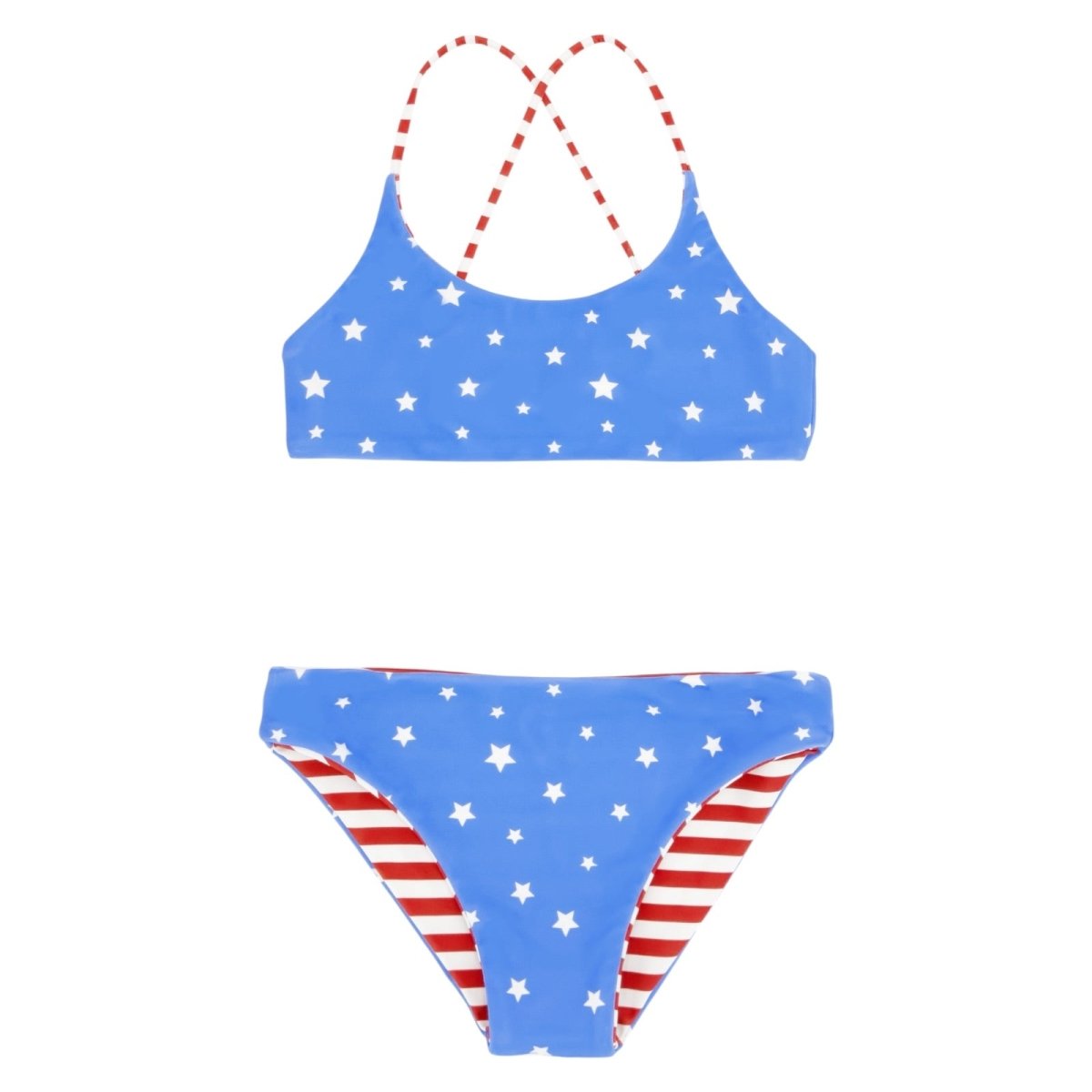 STARS & STRIPES REVERSIBLE TWO PIECE BIKINI - FEATHER 4 ARROW