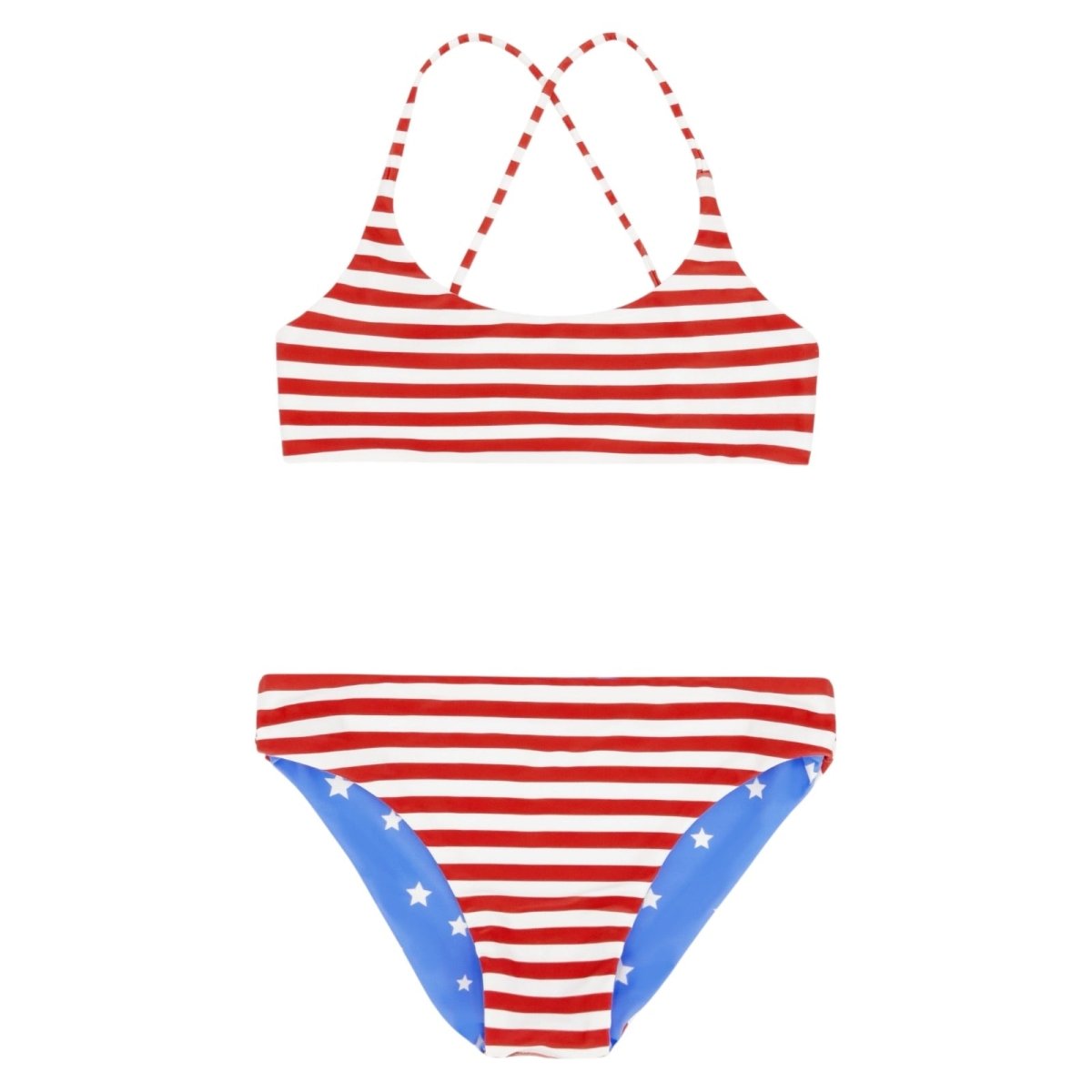 STARS & STRIPES REVERSIBLE TWO PIECE BIKINI - FEATHER 4 ARROW