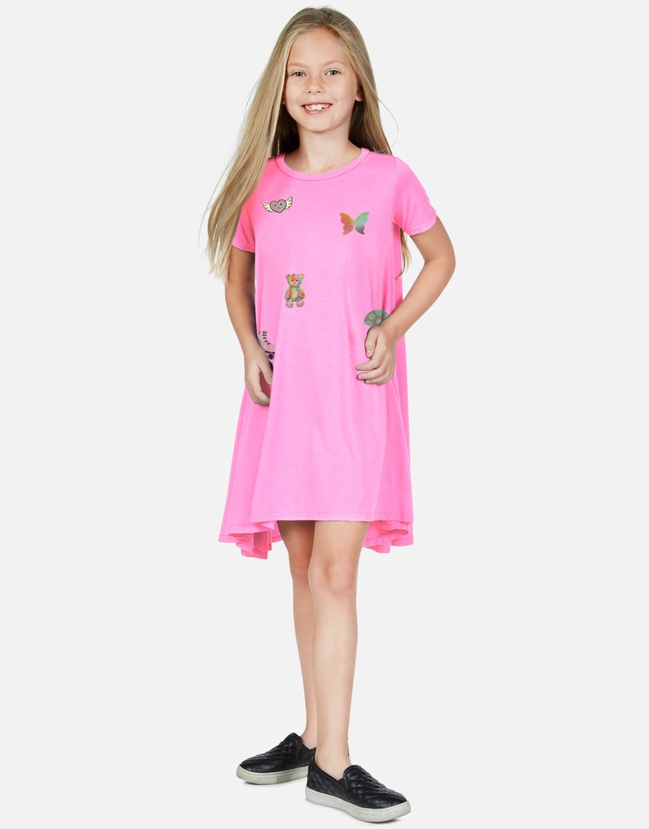 STICKER BEANS SWING DRESS - DRESSES