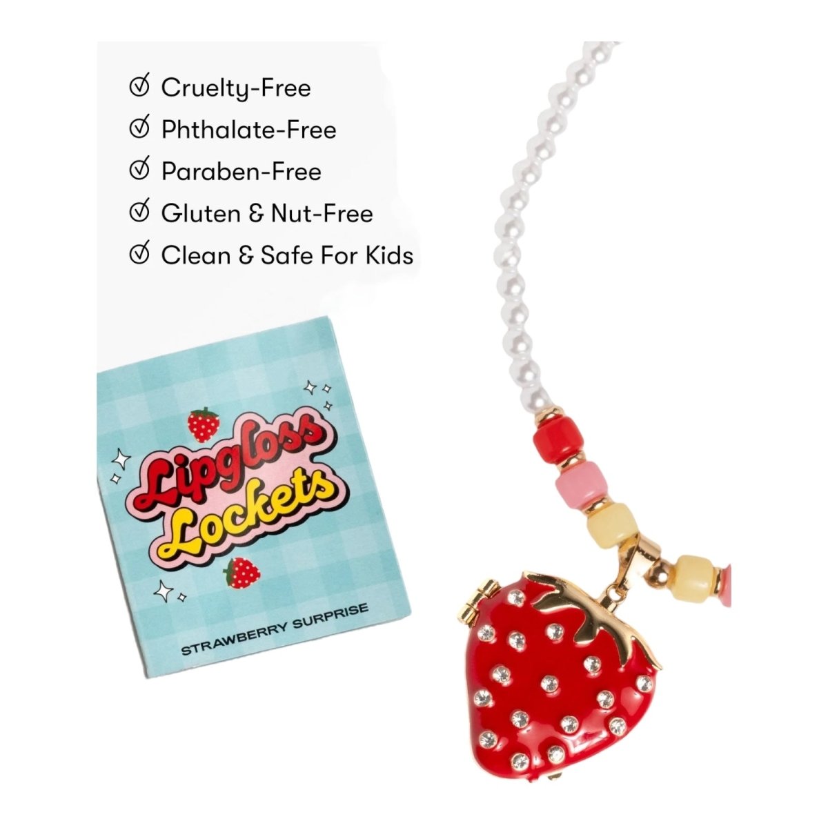 STRAWBERRY SURPRISE LIPGLOSS LOCKET - SUPER SMALLS