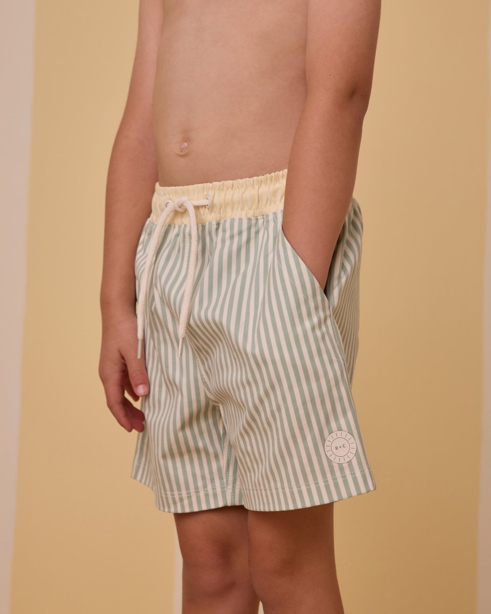 STRIPE SWIM TRUNKS - SWIM TRUNKS