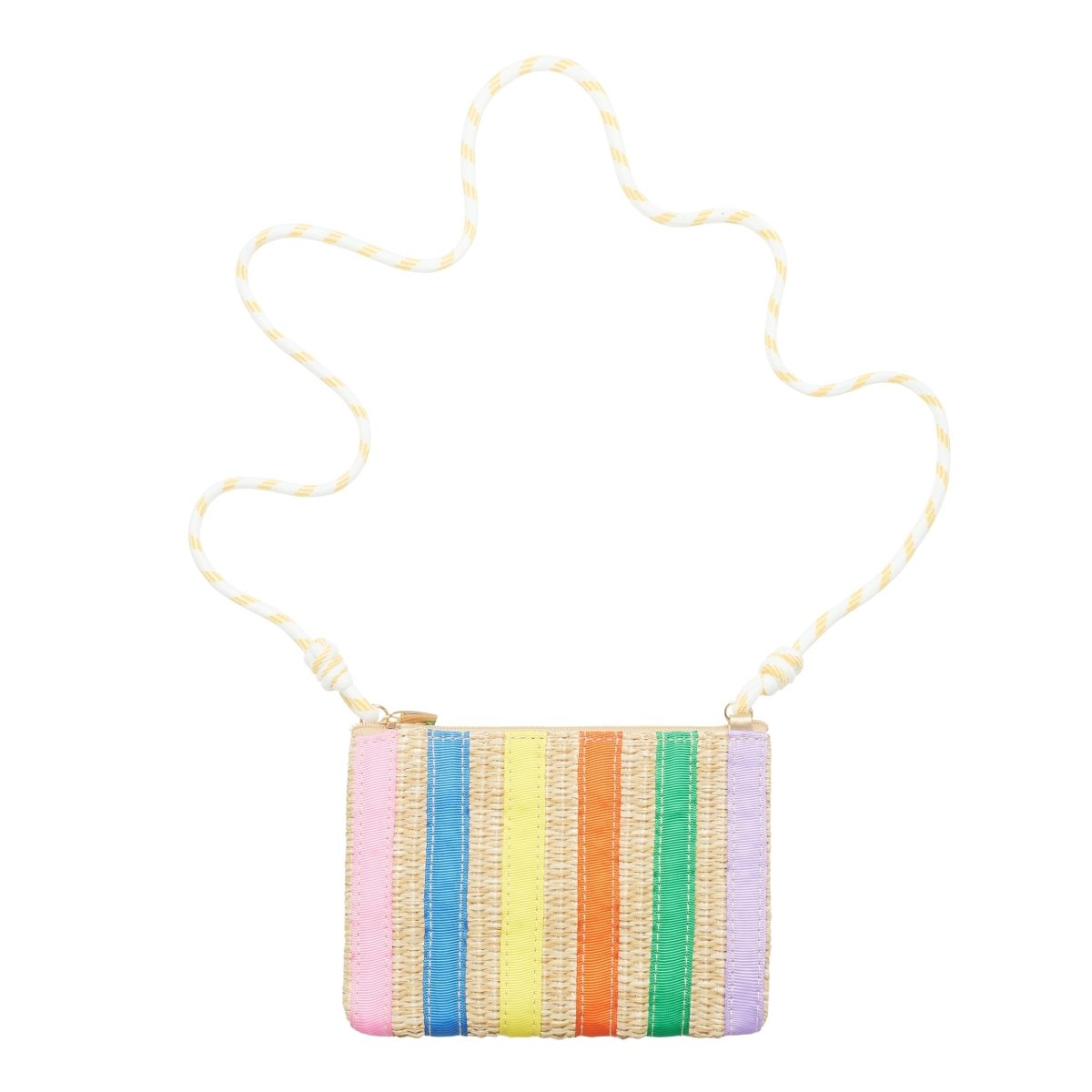 STRIPED STRAW BAG (PREORDER) - PURSES