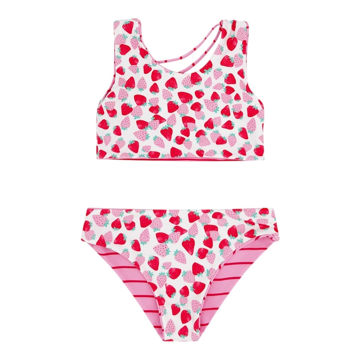 SUMMER SUN STRAWBERRY REVERSIBLE TWO PIECE BIKINI - FEATHER 4 ARROW