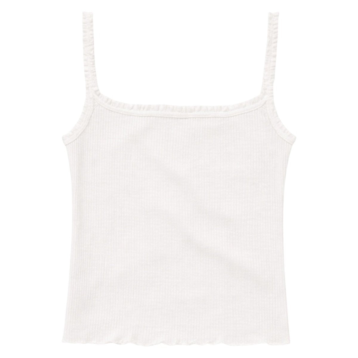 SUSAN RUFFLE TRIM TANK TOP (PREORDER) - TANK TOPS
