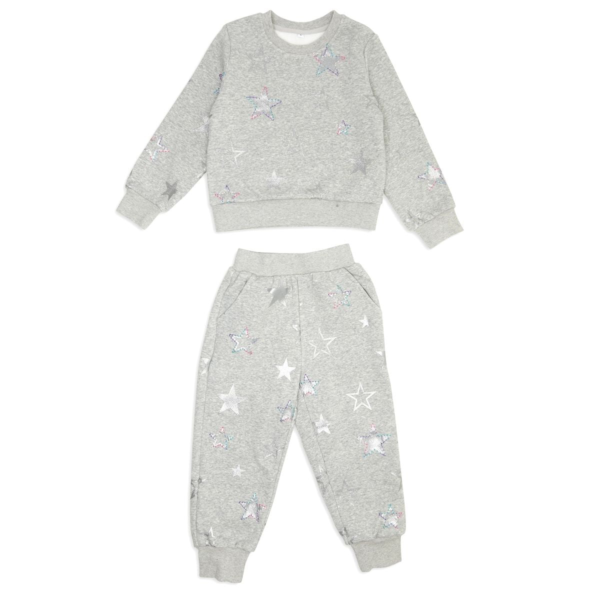 TALIA METALLIC STARS SWEATSHIRT AND SWEATPANTS SET - SET