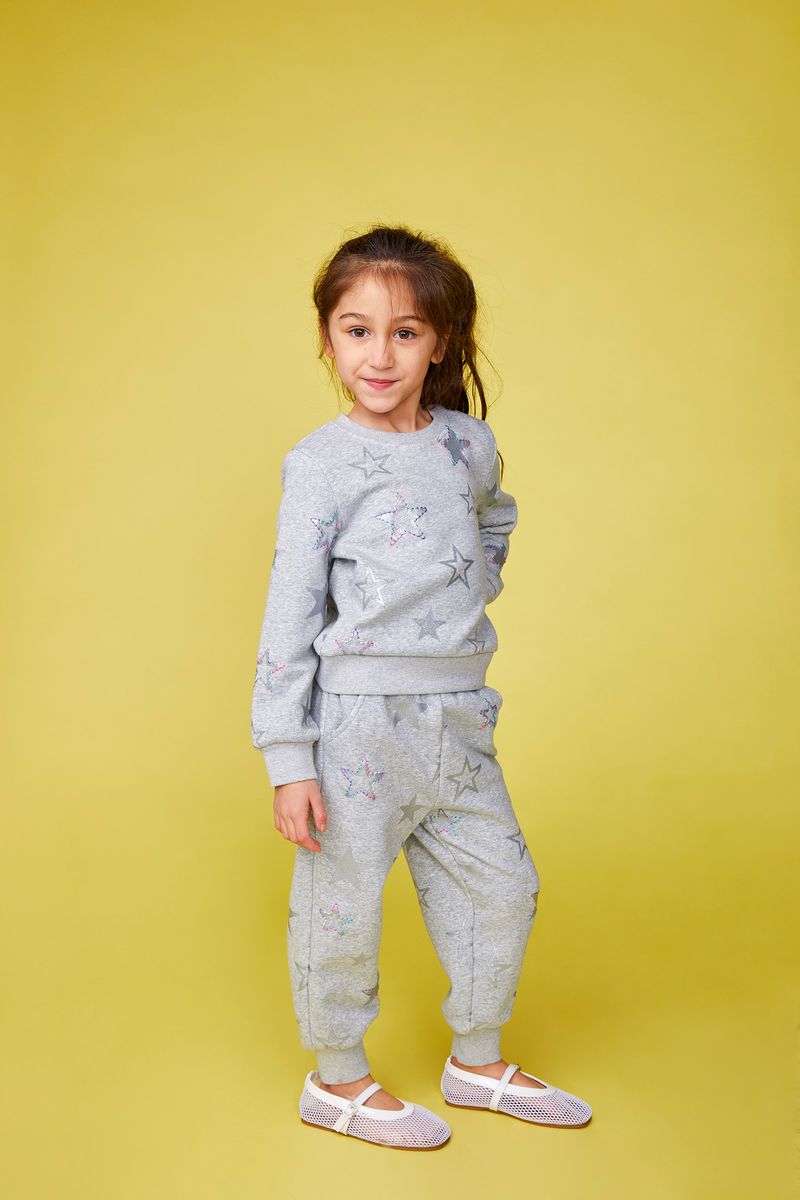 TALIA METALLIC STARS SWEATSHIRT AND SWEATPANTS SET - SET