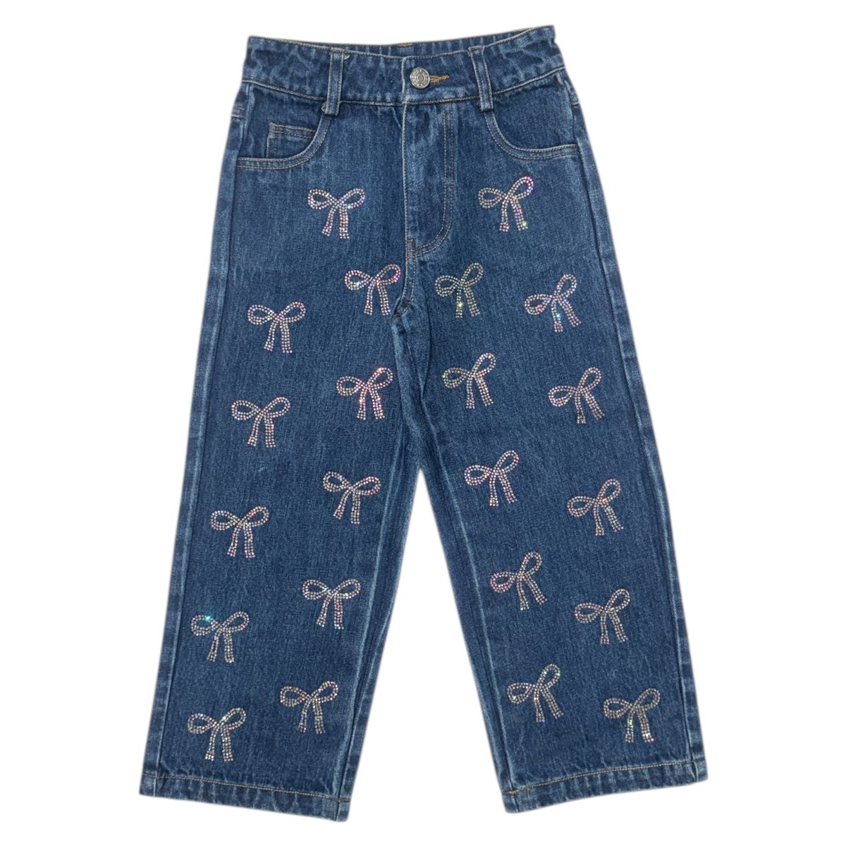 TATIANA CRYSTAL BOW JEANS - MINI DREAMERS