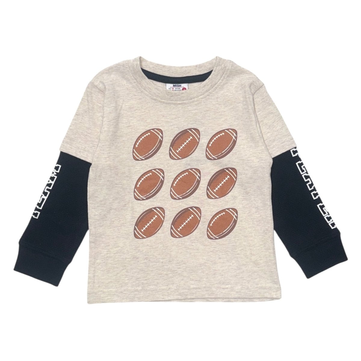 TEAM PLAYER FOOTBALL TWOFER LONG SLEEVE TSHIRT by MISH MISH | Kids