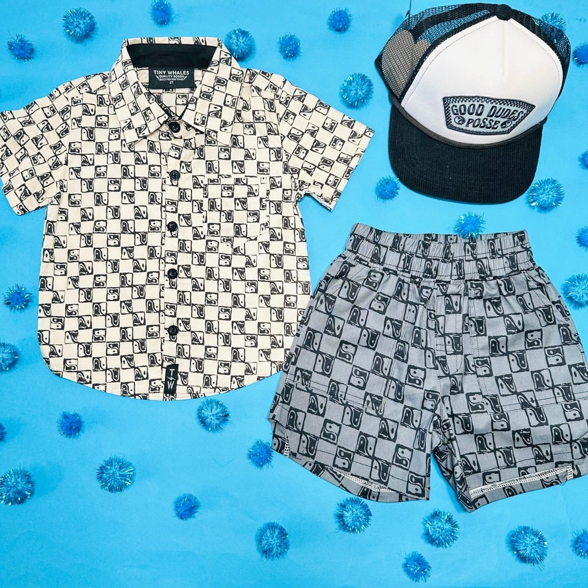 TOTALLY LOCAL BUTTON UP TOP - TINY WHALES