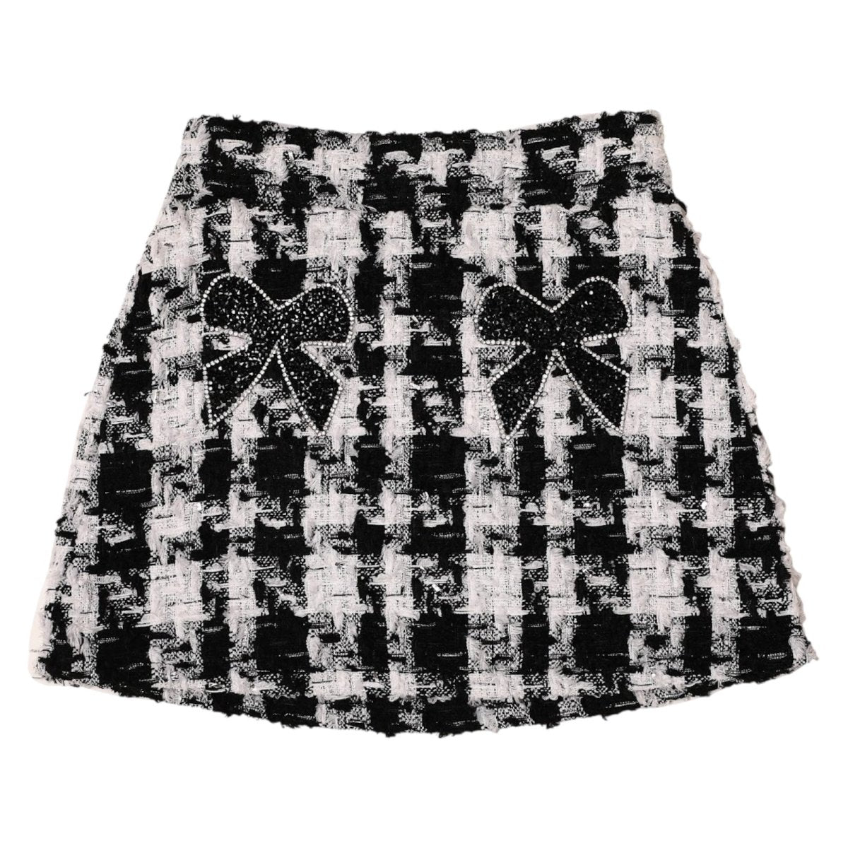 TWEED BOW SKIRT - SKIRTS
