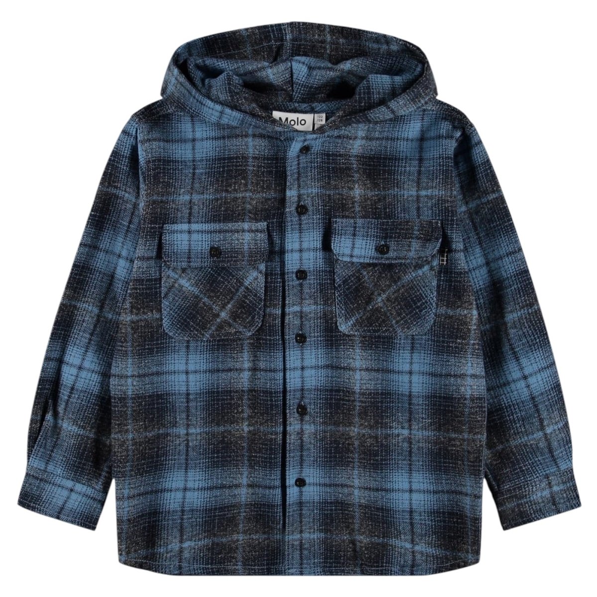 TWILIGHT CHECK RIZZ PLAID HOODED SHACKET by MOLO | Kids Fashion