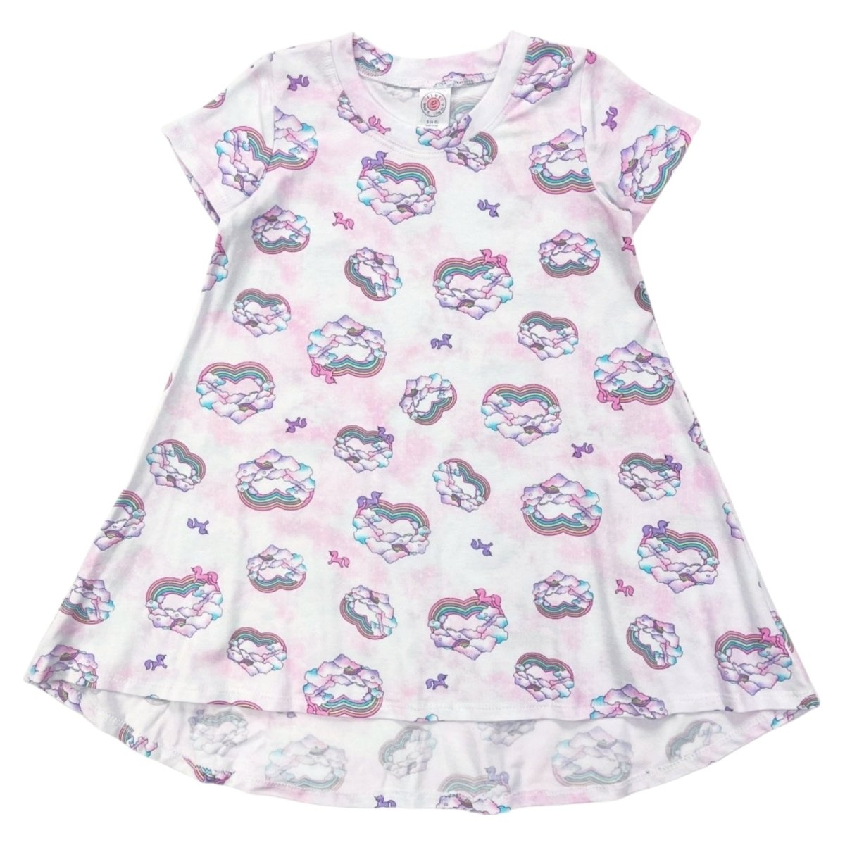 UNICORN LOVE SHORT SLEEVE DRESS 2/3 / PINK
