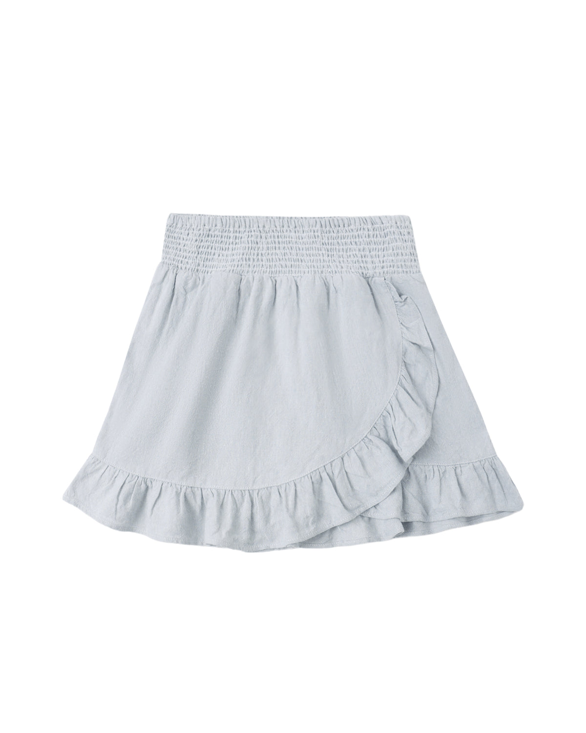 WRAP RUFFLE MINI SKIRT