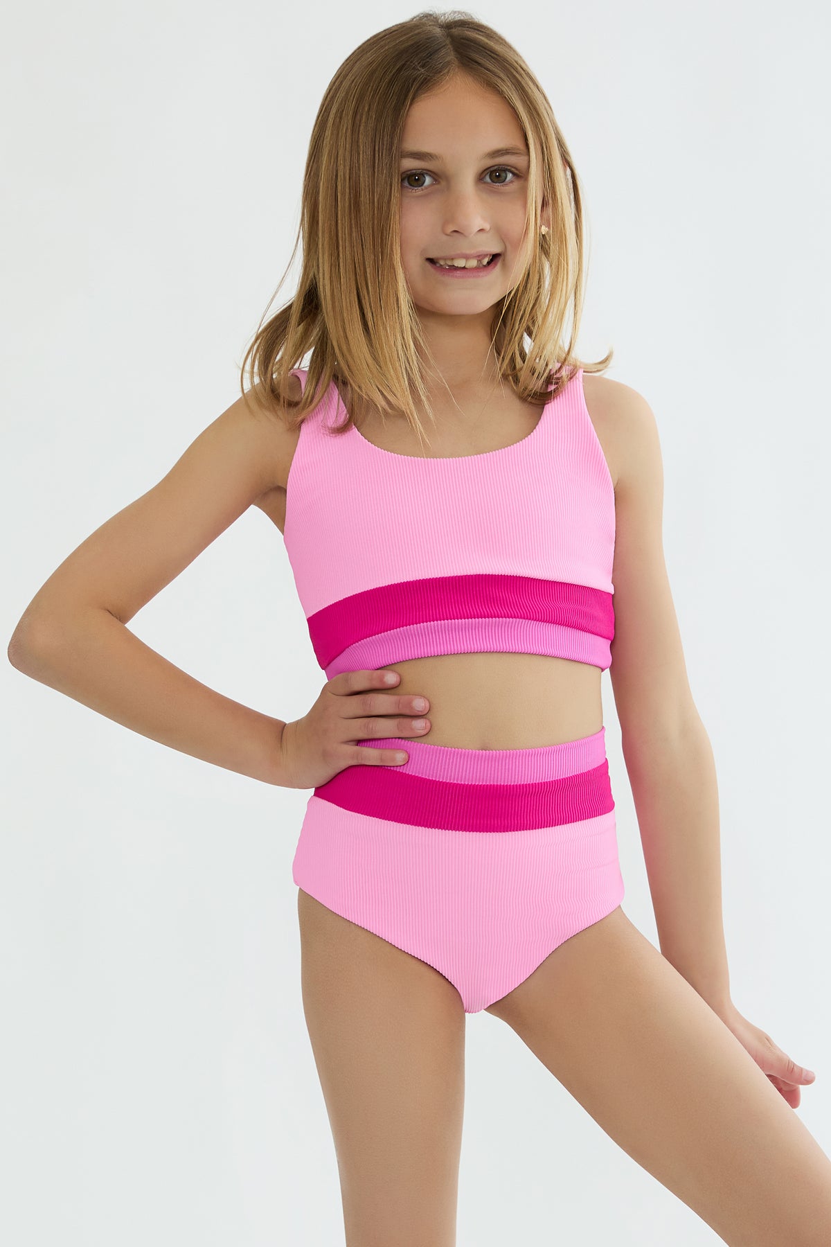 LITTLE MACKENZIE HEIDI COLORBLOCK TWO PIECE BIKINI (PREORDER)