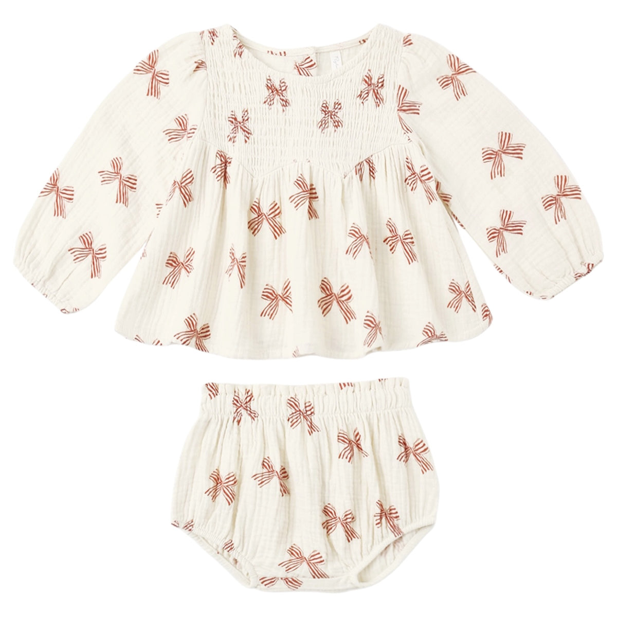PEPPERMINT BOWS SOPHIA TOP AND BLOOMERS SET