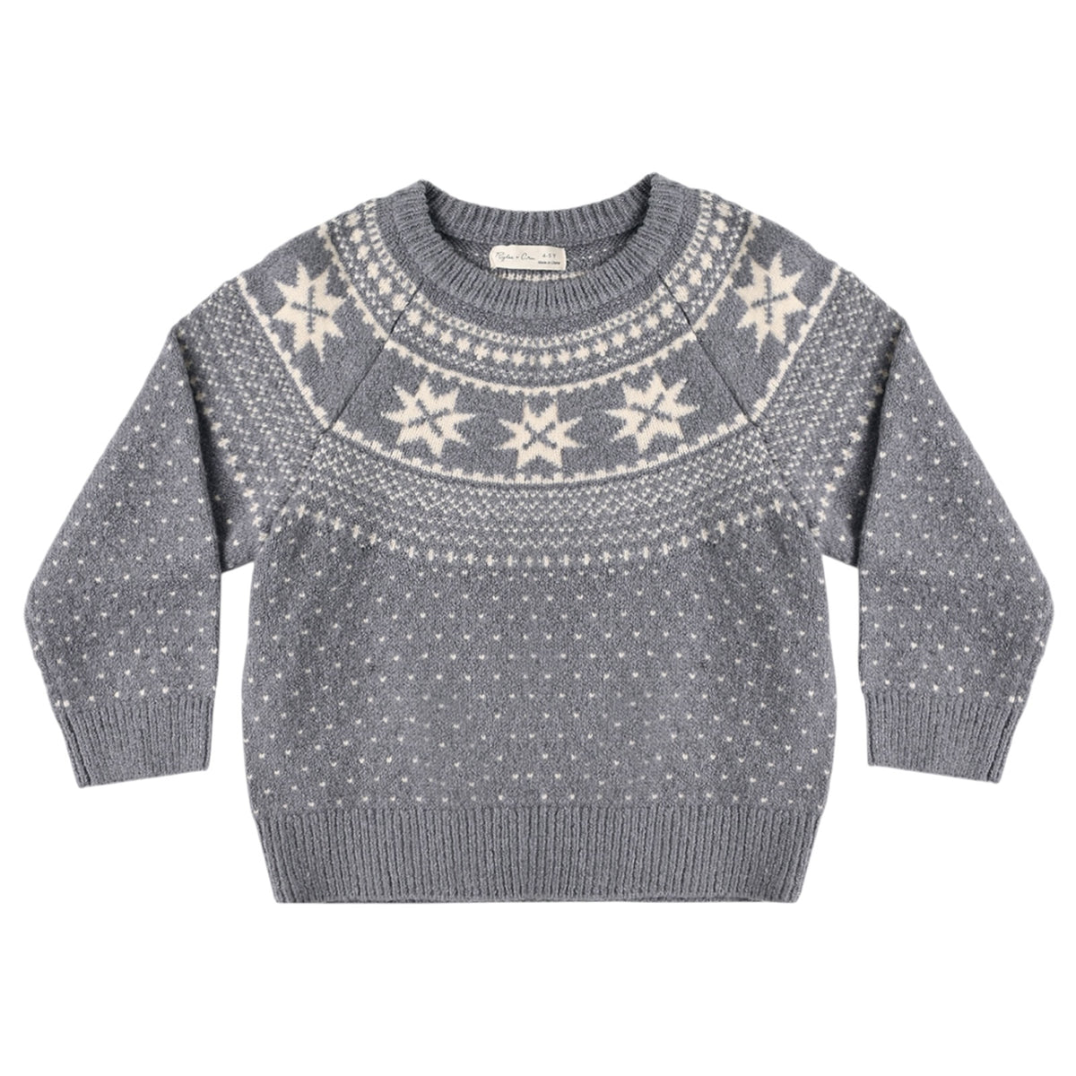 SLATE FAIRE ISLE SWEATER