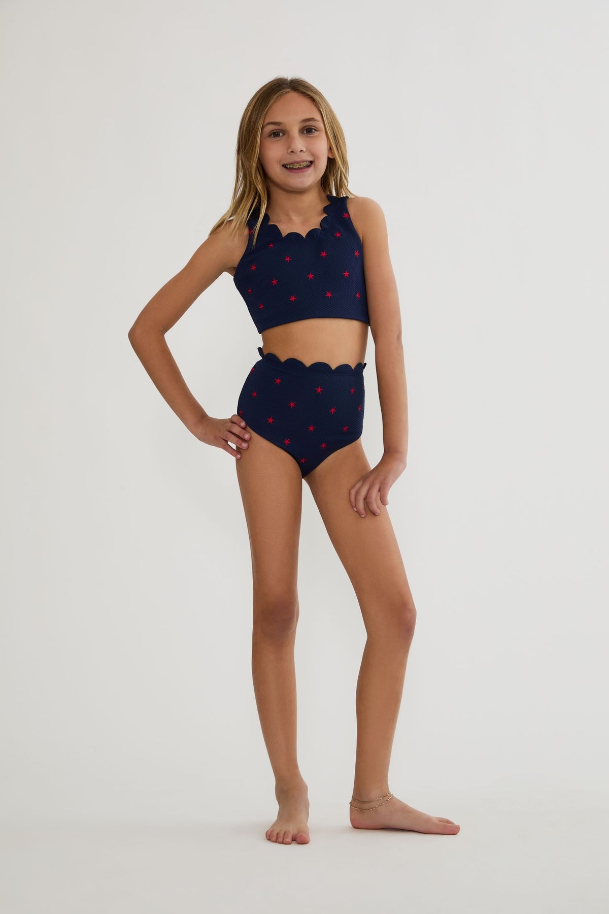 LITTLE MADISON BEA STAR SPANGLED SEA TWO PIECE BIKINI (PREORDER) - BEACH RIOT KIDS - TWO PIECE BIKINI