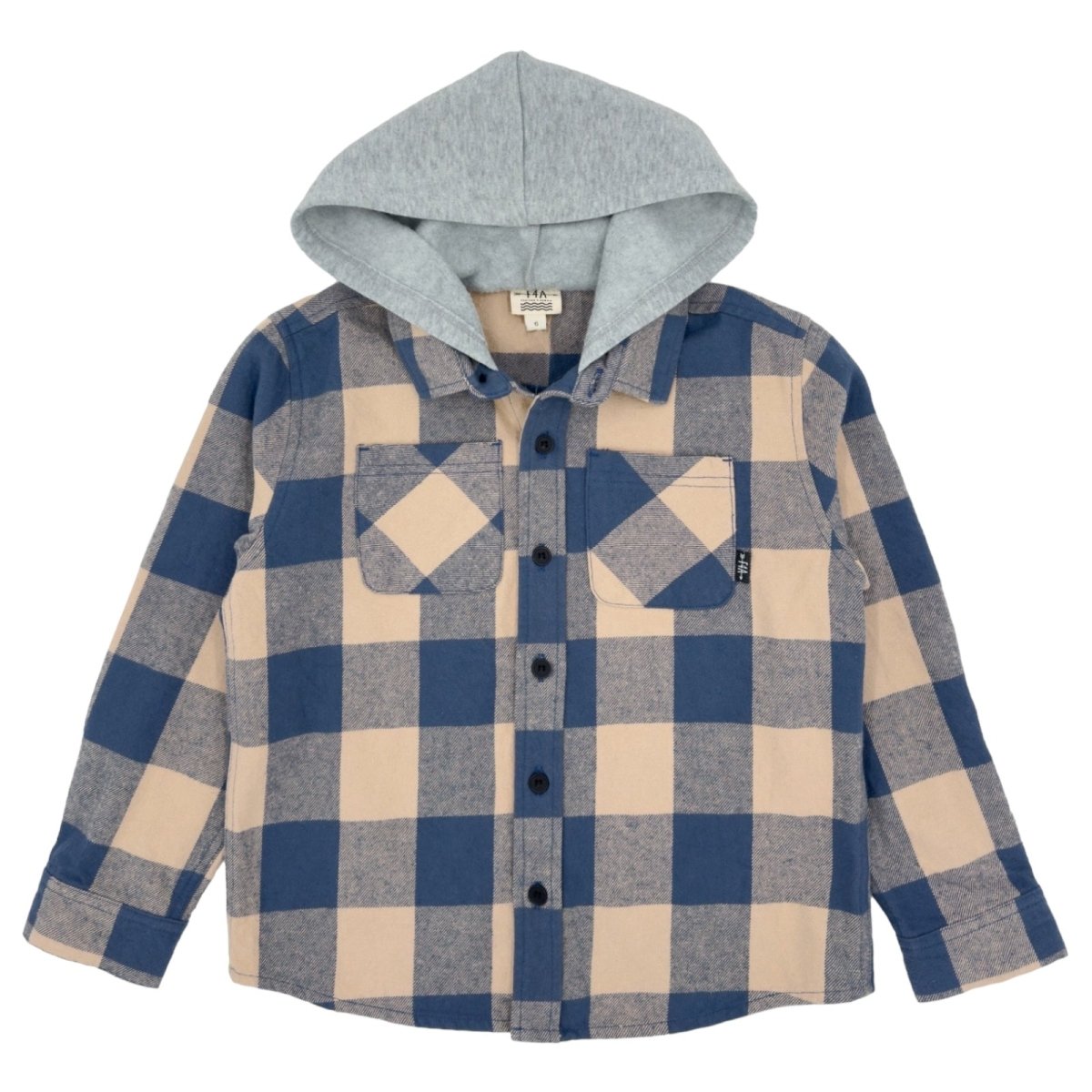 UPLAND PLAID FLANNEL SHACKET W/ HOOD - JACKETS