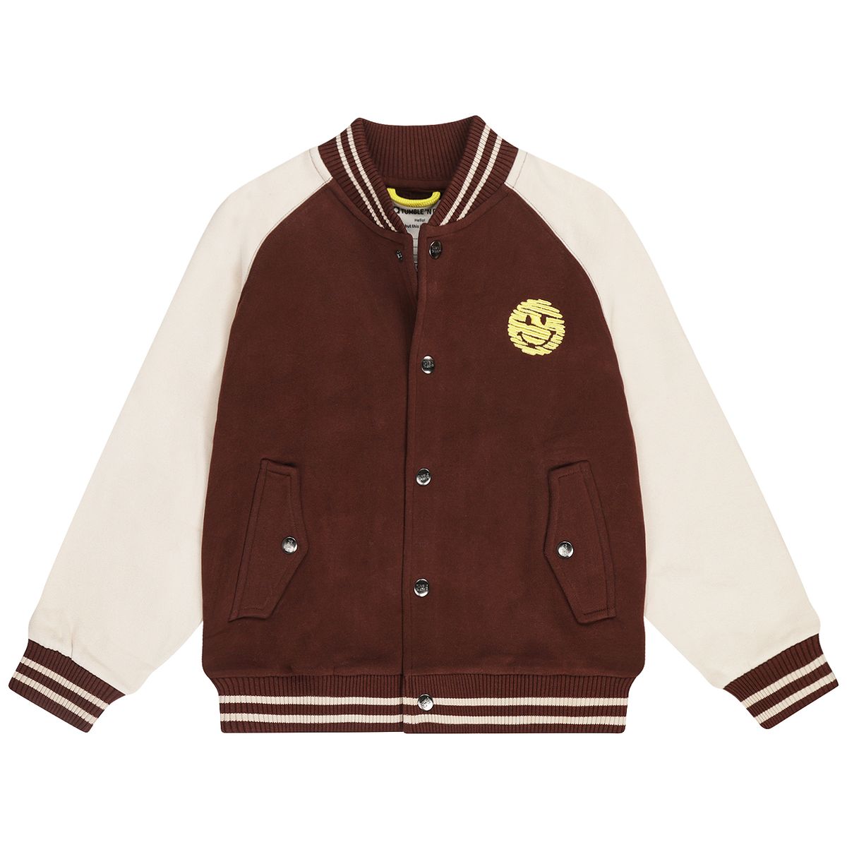 VARSITY SMILEY BITTER CHOCOLATE JACKET - TUMBLE 'N DRY - JACKETS