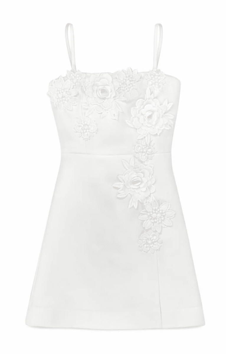 VERA FLORAL APPLIQUE DRESS - KATIE J NYC