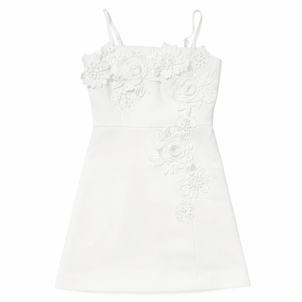 VERA FLORAL APPLIQUE DRESS - KATIE J NYC