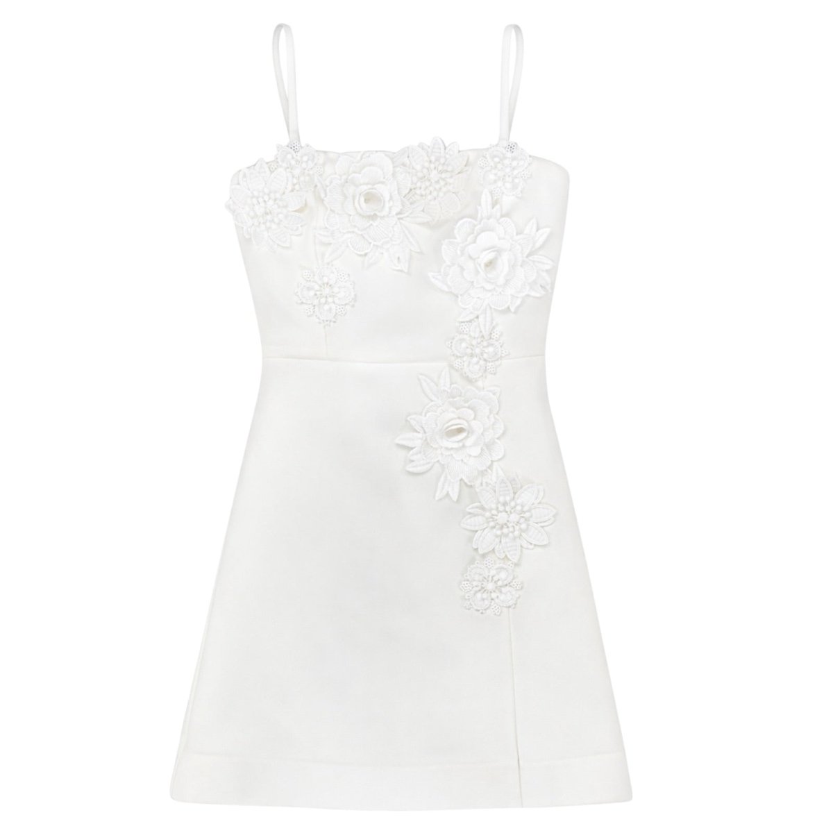 VERA FLORAL APPLIQUE DRESS (PREORDER) - DRESSES